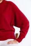 Middle-Seam Raglan Cashmere Sweater