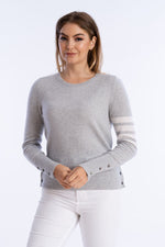 Striped Armband Cashmere Sweater
