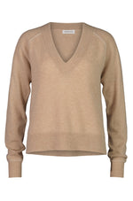 Whipstitch V Neck Cashmere Sweater